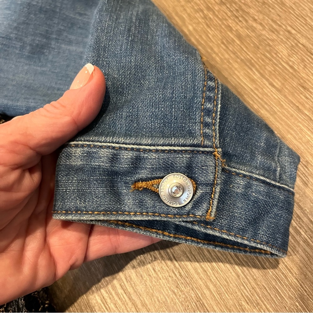Vintage 90s Boston Proper Lace and Denim Jacket - Picture 14 of 14
